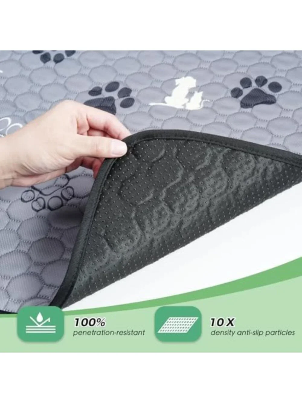 Waterproof Washable Dog Pee Pads, 18x24 in, 4 Pack, Gray - Pet Training